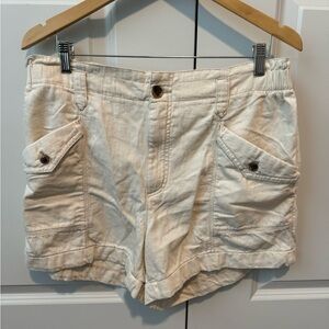 Old Navy Pull-On Cargo Chino Shorts in Light Khaki Sand Sz Large